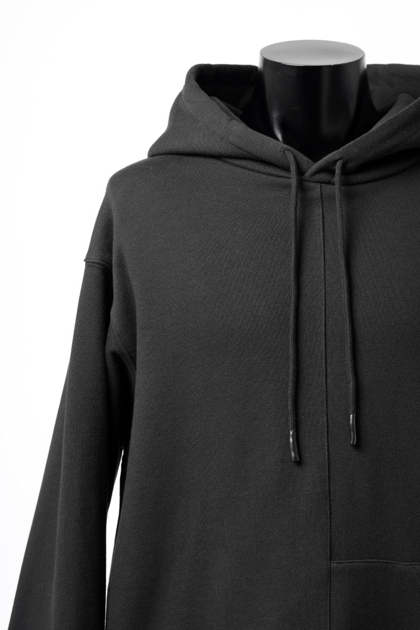 A.F ARTEFACT ASYMMETRY LOOP HEM SWEAT HOODIE (BLACK)