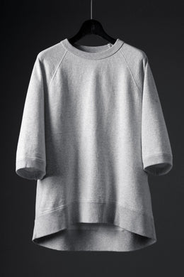 N/07 exclusive RAGLAN SHORT SLEEVE TOPS / US DRY FLEECE (WASHED) (HEATHER GREY)