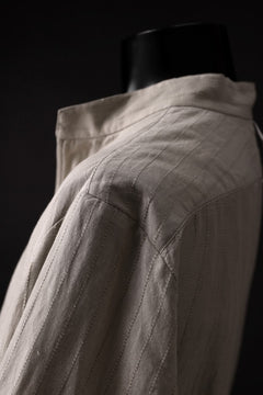 画像をギャラリービューアに読み込む, sus-sous working shirt / C53L47 dobby stripe washer (SILVER GRAY)