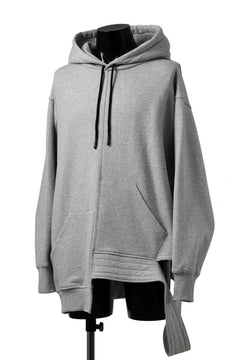 画像をギャラリービューアに読み込む, A.F ARTEFACT ASYMMETRY LOOP HEM SWEAT HOODIE (HEATHER GREY)