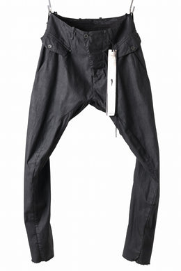 masnada RELAX FLAP POCKET PANTS / STRETCH LIGHT WEIGHT RIPSTOP (BLACK)