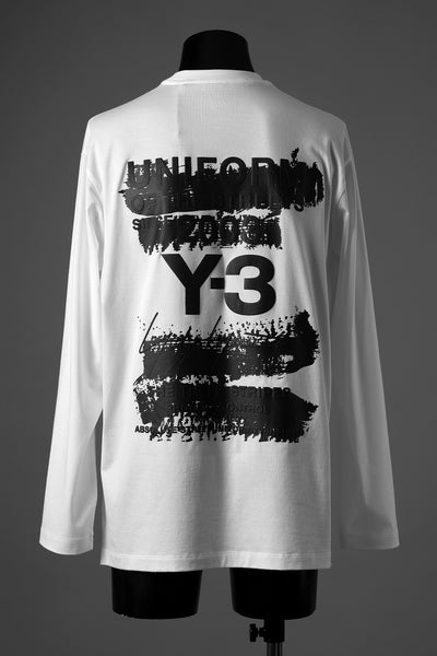 Y-3 Yohji Yamamoto GRAPHIC LONG SLEEVE TEE (CORE WHITE)