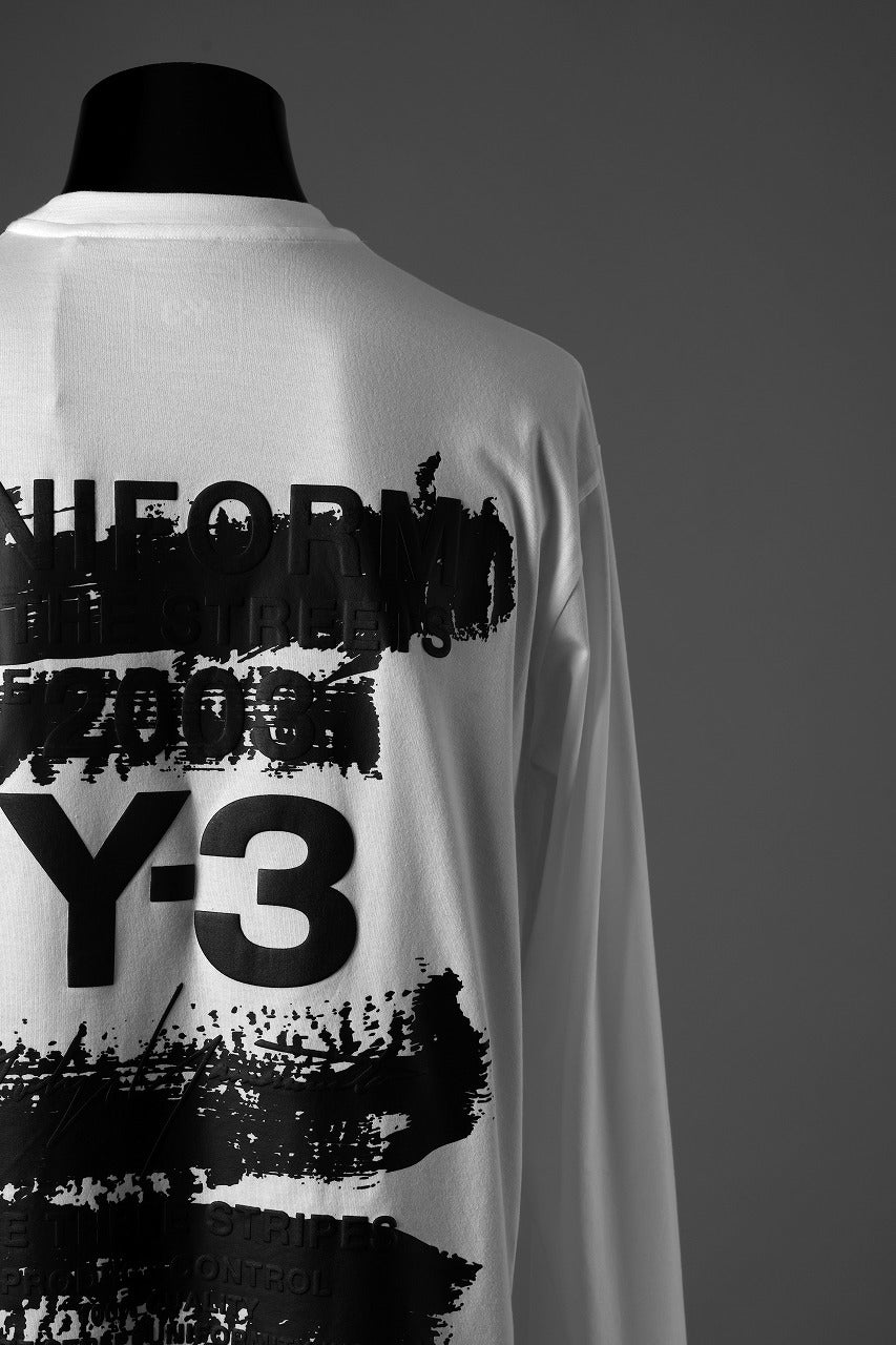 Y-3 Yohji Yamamoto GRAPHIC LONG SLEEVE TEE (CORE WHITE)