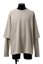 画像をギャラリービューアに読み込む, A.F ARTEFACT LAYERED SLEEVE TOP / COPE KNIT JERSEY (BEIGE)