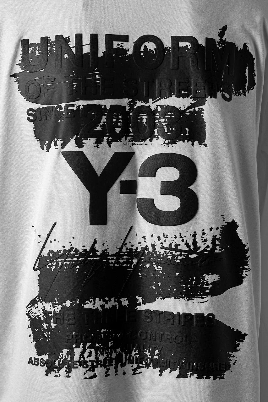 Y-3 Yohji Yamamoto GRAPHIC LONG SLEEVE TEE (CORE WHITE)