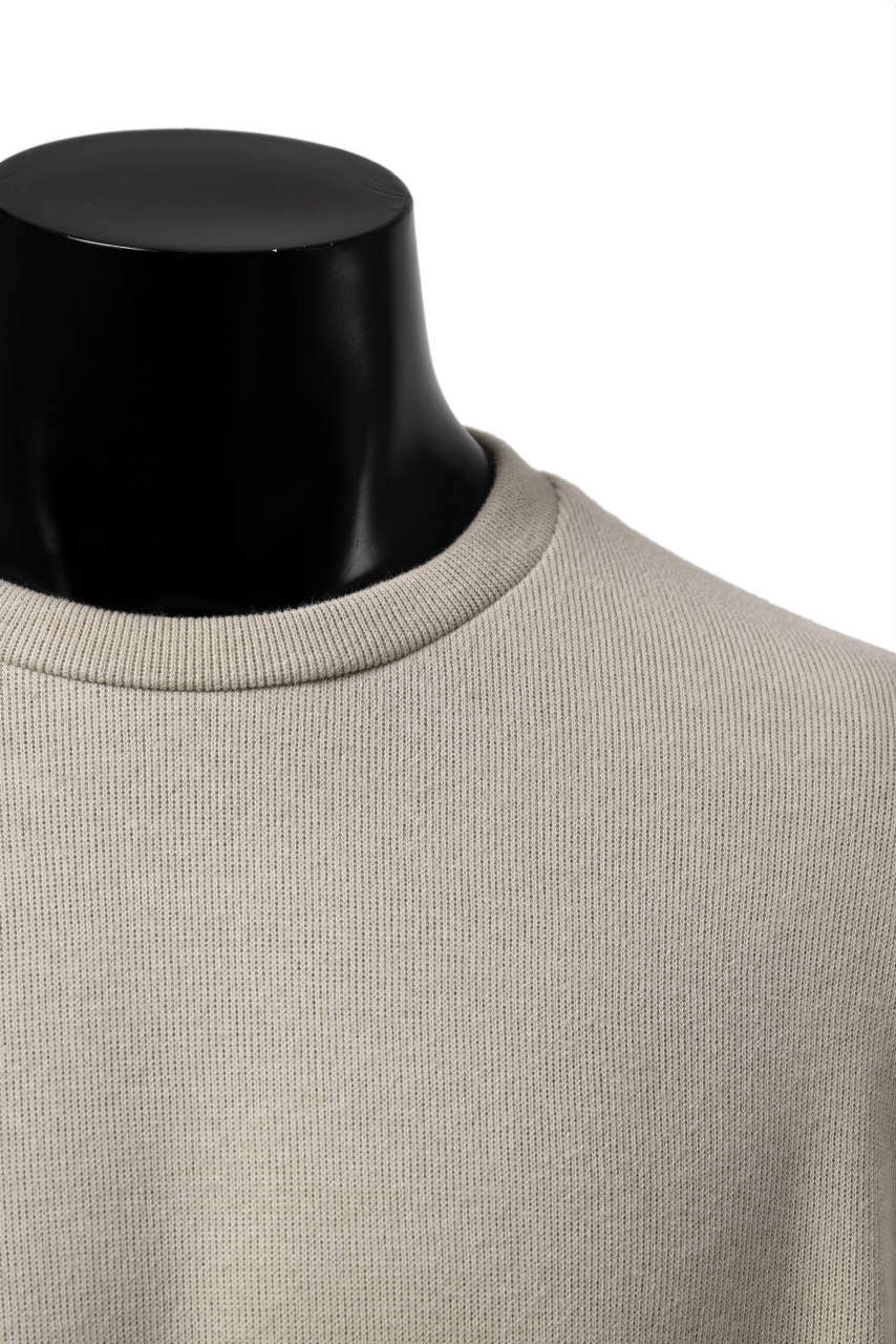 A.F ARTEFACT LAYERED SLEEVE TOP / COPE KNIT JERSEY (BEIGE)