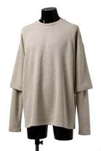 Load image into Gallery viewer, A.F ARTEFACT LAYERED SLEEVE TOP / COPE KNIT JERSEY (BEIGE)