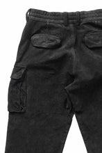 画像をギャラリービューアに読み込む, ISAMU KATAYAMA BACKLASH MILITARY TROUSERS M47 / GARMENT DYED JAPAN STEER VELOR SUEDE COMBINATION TANNED (BLACK)