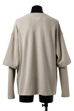 Load image into Gallery viewer, A.F ARTEFACT LAYERED SLEEVE TOP / COPE KNIT JERSEY (BEIGE)