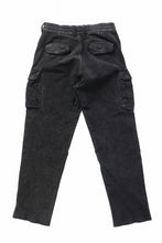 画像をギャラリービューアに読み込む, ISAMU KATAYAMA BACKLASH MILITARY TROUSERS M47 / GARMENT DYED JAPAN STEER VELOR SUEDE COMBINATION TANNED (BLACK)