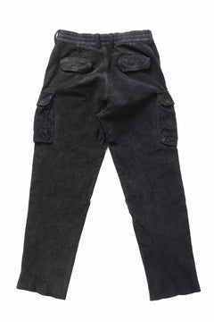 画像をギャラリービューアに読み込む, ISAMU KATAYAMA BACKLASH MILITARY TROUSERS M47 / GARMENT DYED JAPAN STEER VELOR SUEDE COMBINATION TANNED (BLACK)