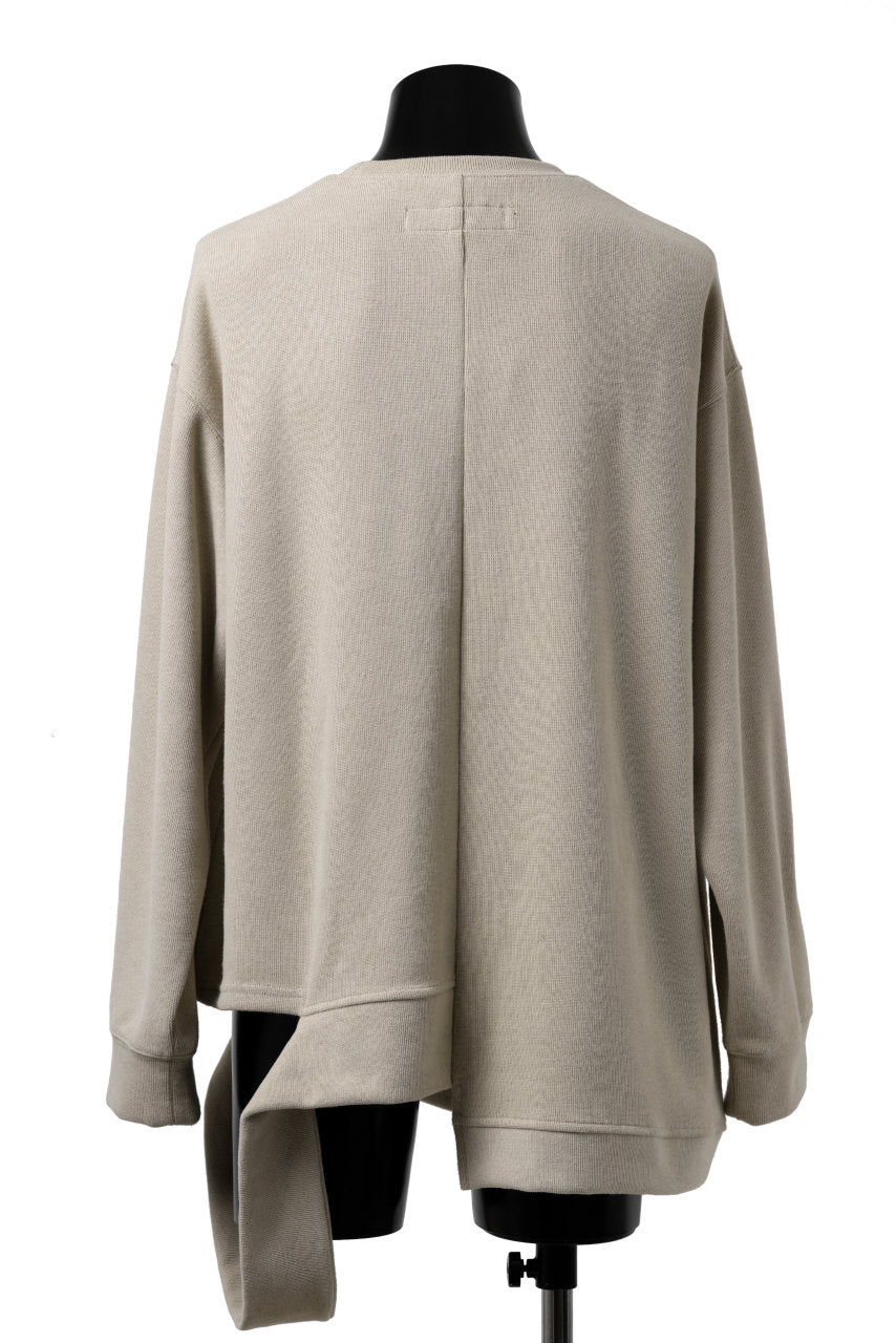 A.F ARTEFACT ASYMMETRY LOOP HEM TOP / COPE KNIT JERSEY (BEIGE)