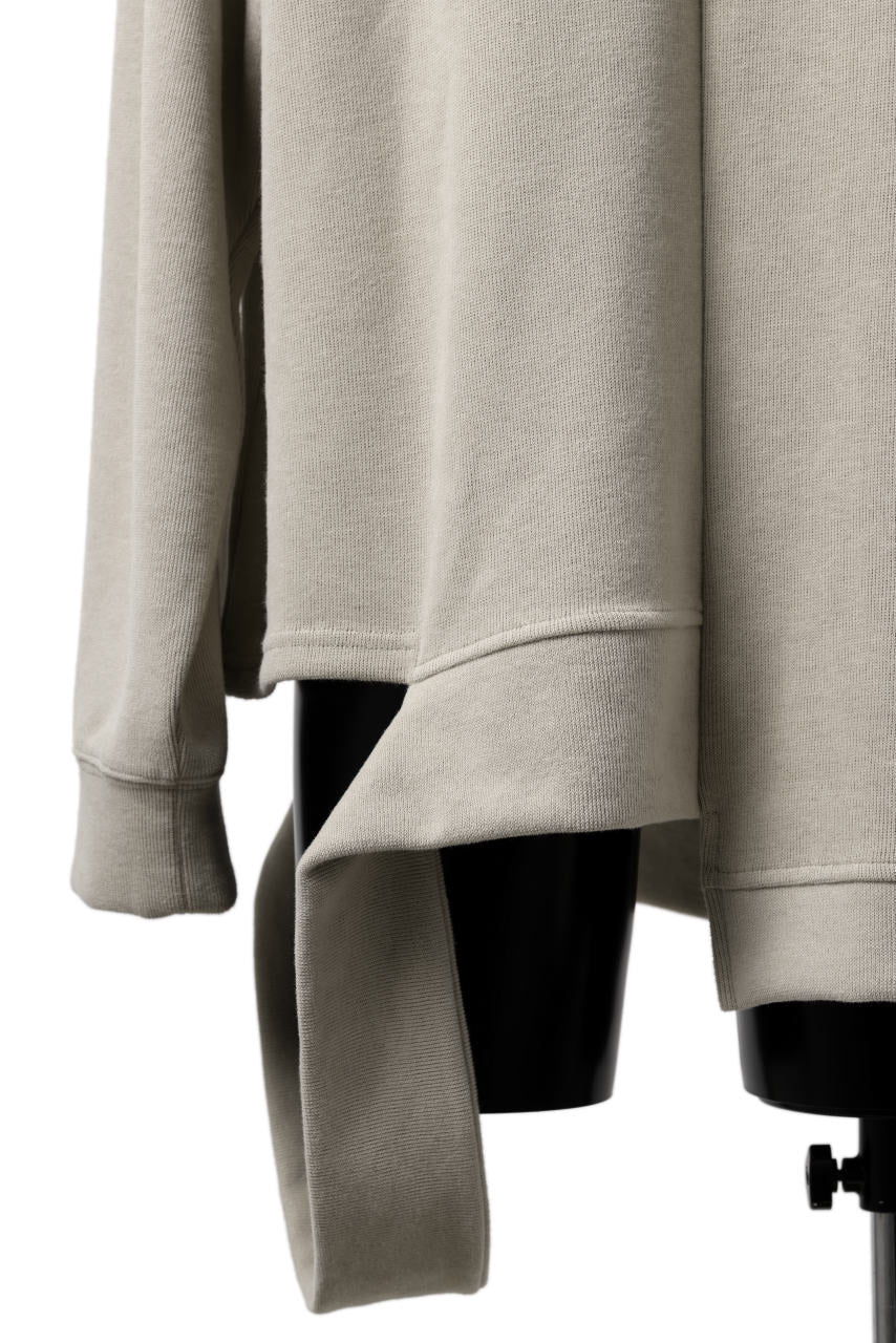 A.F ARTEFACT ASYMMETRY LOOP HEM TOP / COPE KNIT JERSEY (BEIGE)