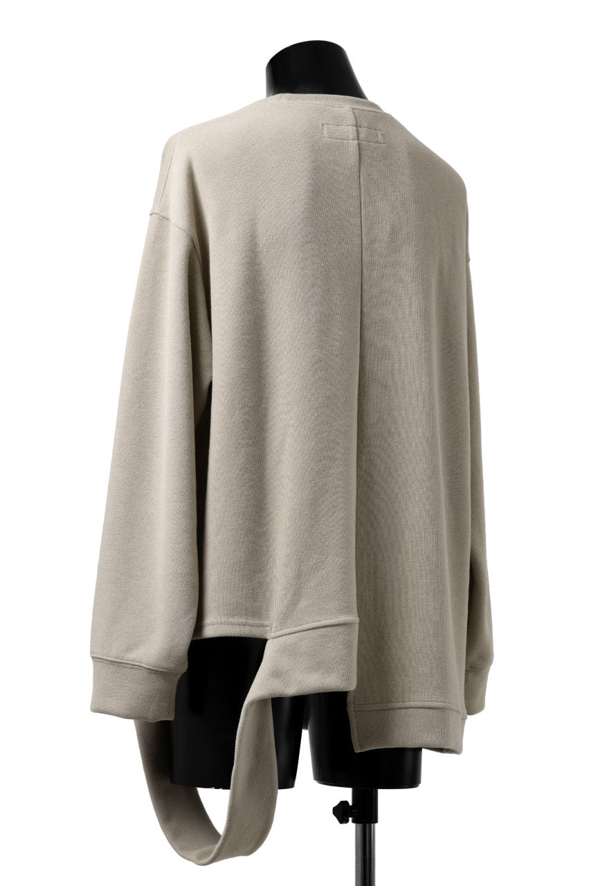 A.F ARTEFACT ASYMMETRY LOOP HEM TOP / COPE KNIT JERSEY (BEIGE)