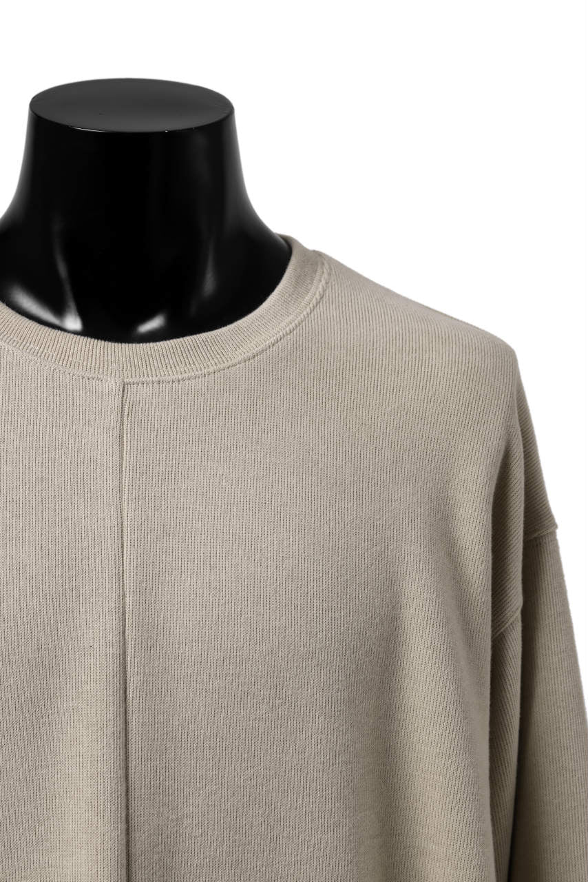 A.F ARTEFACT ASYMMETRY LOOP HEM TOP / COPE KNIT JERSEY (BEIGE)