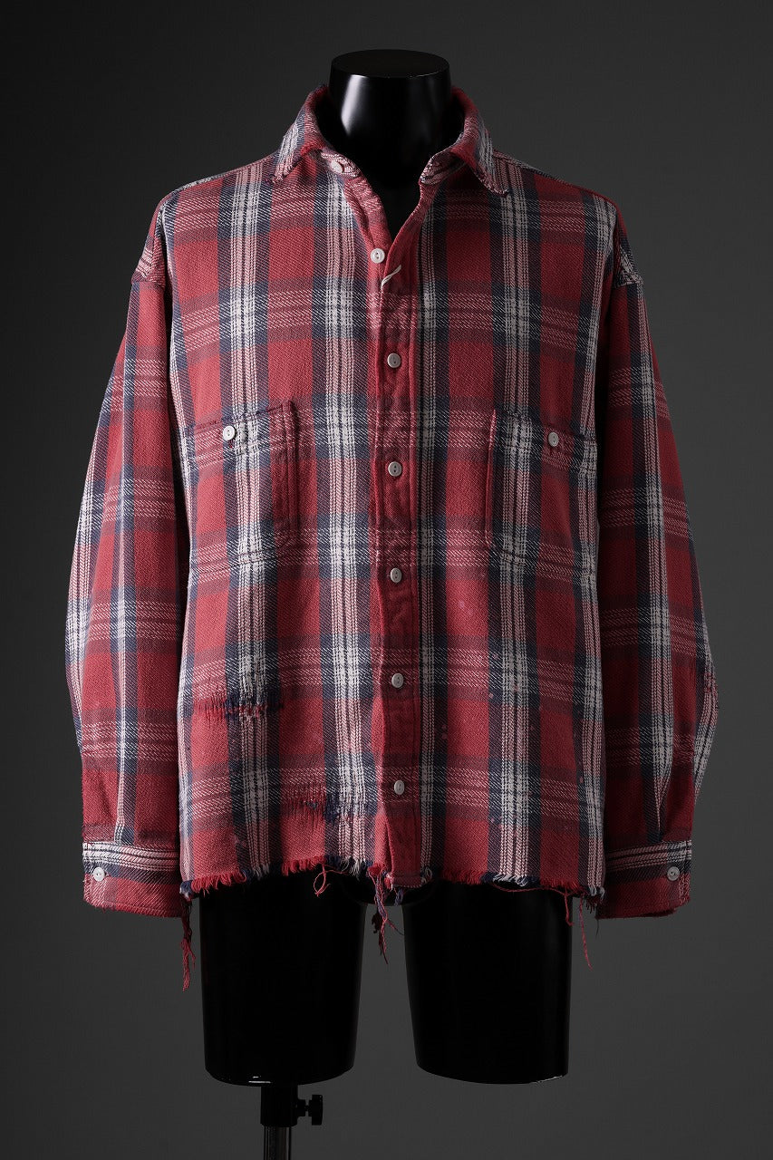 画像をギャラリービューアに読み込む, FULLCOUNT x N/07 exclusive Original Check Flannel Shirt (Red)