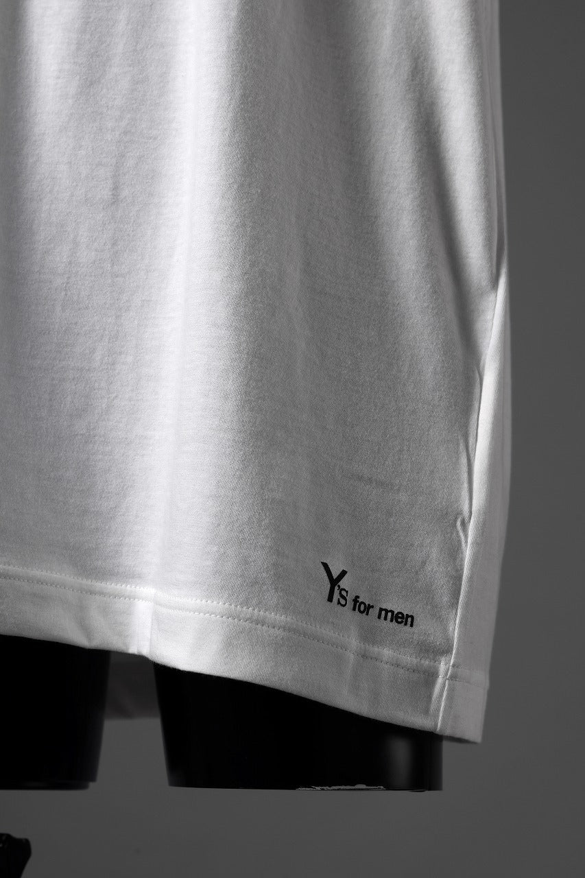 画像をギャラリービューアに読み込む, Y&#39;s for men LOGO PRINT SHORT SLEEVE T-SHIRTS / 30/1 COMA COTTON (WHITE)