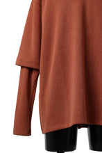 Load image into Gallery viewer, A.F ARTEFACT LAYERED SLEEVE TOP / COPE KNIT JERSEY (ORANGE)