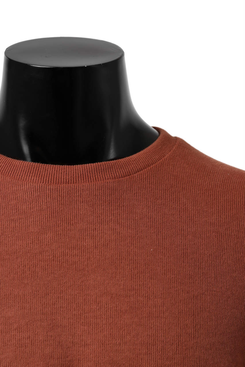 A.F ARTEFACT LAYERED SLEEVE TOP / COPE KNIT JERSEY (ORANGE)
