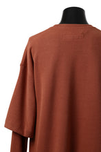 Load image into Gallery viewer, A.F ARTEFACT LAYERED SLEEVE TOP / COPE KNIT JERSEY (ORANGE)
