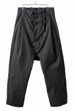 BORIS BIDJAN SABERI DROP CLOTCH WIDE TAPERED PANTS / OBJECT DYED & USED EFFECT 