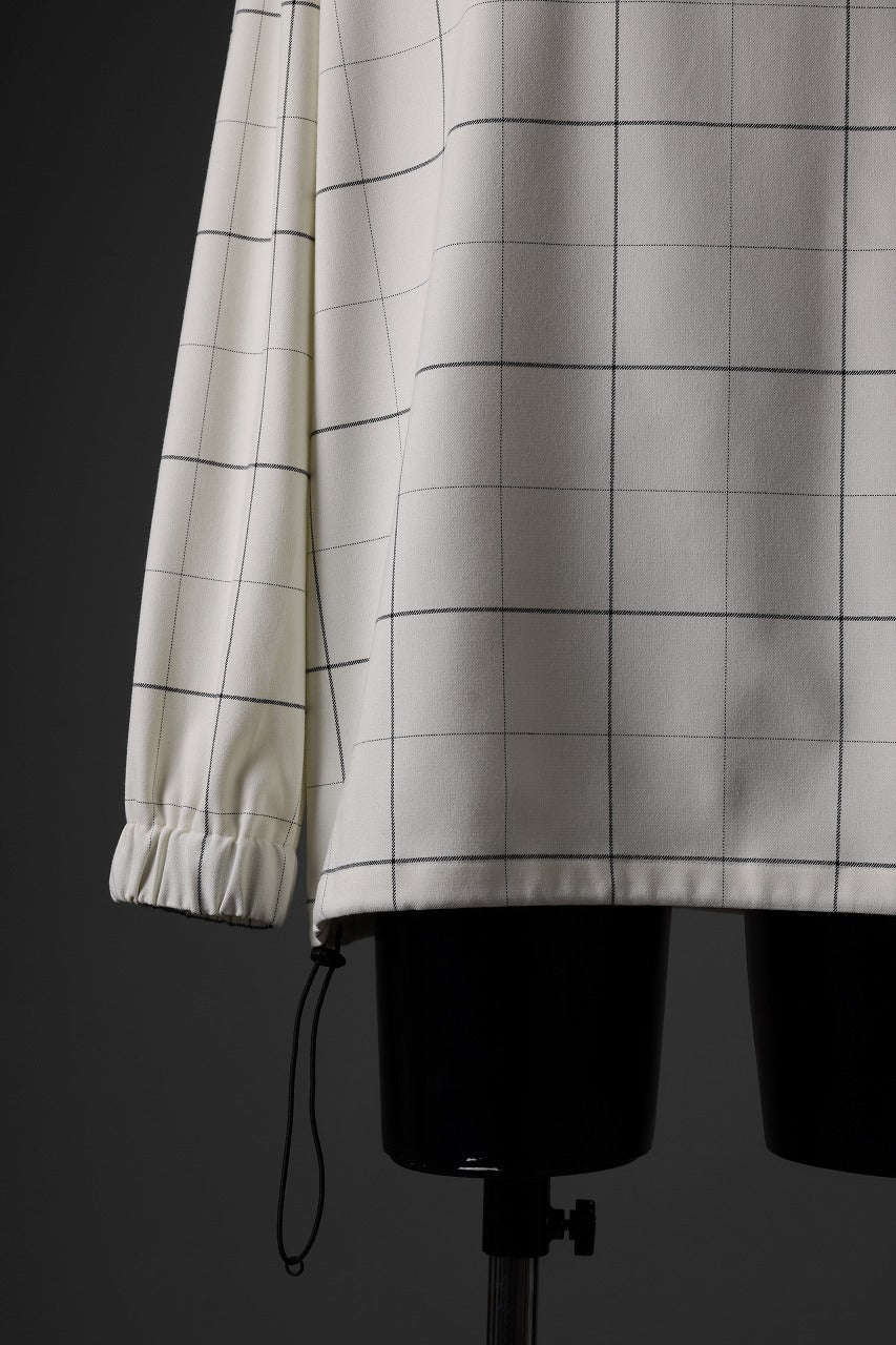 N/07 exclusive MOCK NECK PULLOVER / WINDOWPANE CHECK TR TWILL (IVORY)