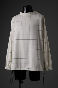 画像をギャラリービューアに読み込む, N/07 exclusive MOCK NECK PULLOVER / WINDOWPANE CHECK TR TWILL (IVORY)