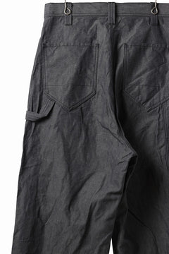 画像をギャラリービューアに読み込む, KLASICA &quot;ROCKWELL&quot; LOW CLOTCH APRON WORKER PANTS / 9.7oz COTTON x LINEN CHAMBRAY (GRAY DENIM)