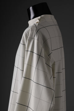 画像をギャラリービューアに読み込む, N/07 exclusive MOCK NECK PULLOVER / WINDOWPANE CHECK TR TWILL (IVORY)