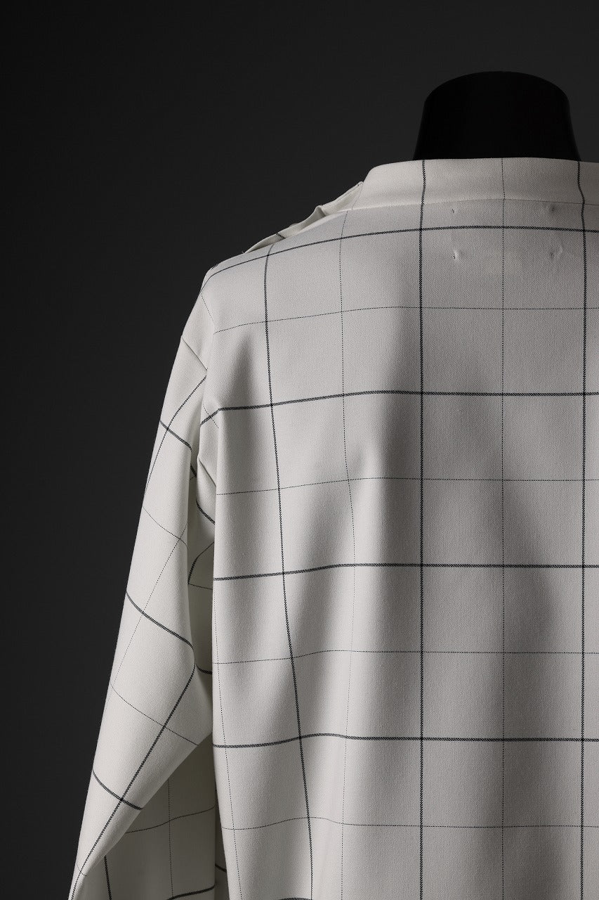 N/07 exclusive MOCK NECK PULLOVER / WINDOWPANE CHECK TR TWILL (IVORY)