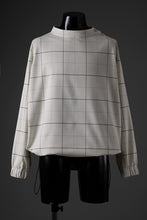 画像をギャラリービューアに読み込む, N/07 exclusive MOCK NECK PULLOVER / WINDOWPANE CHECK TR TWILL (IVORY)