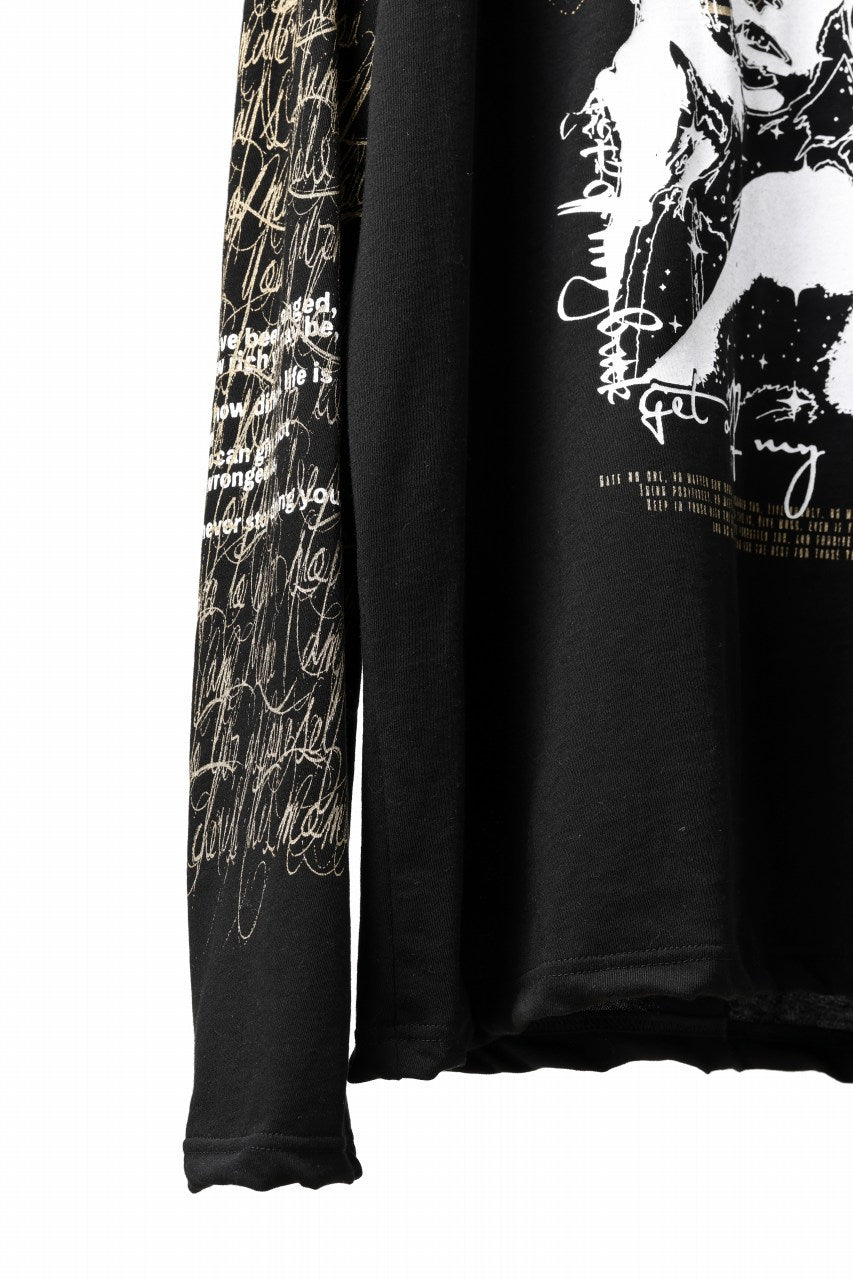 Load image into Gallery viewer, beauty : beast MONTAGE L/S TEE (BLACK)