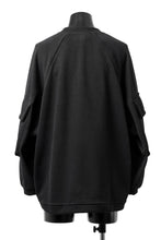 画像をギャラリービューアに読み込む, A.F ARTEFACT FLAP POCKET RAGLAN TOP / COPE KNIT JERSEY (BLACK)