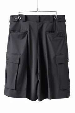 画像をギャラリービューアに読み込む, th products Wide Cargo Shorts / 2 way stretch w/p tropical (black)