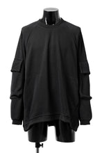 画像をギャラリービューアに読み込む, A.F ARTEFACT FLAP POCKET RAGLAN TOP / COPE KNIT JERSEY (BLACK)