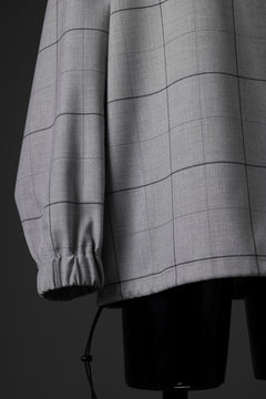 画像をギャラリービューアに読み込む, N/07 exclusive MOCK NECK PULLOVER / WINDOWPANE CHECK TR TWILL (GREY)