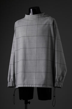 画像をギャラリービューアに読み込む, N/07 exclusive MOCK NECK PULLOVER / WINDOWPANE CHECK TR TWILL (GREY)