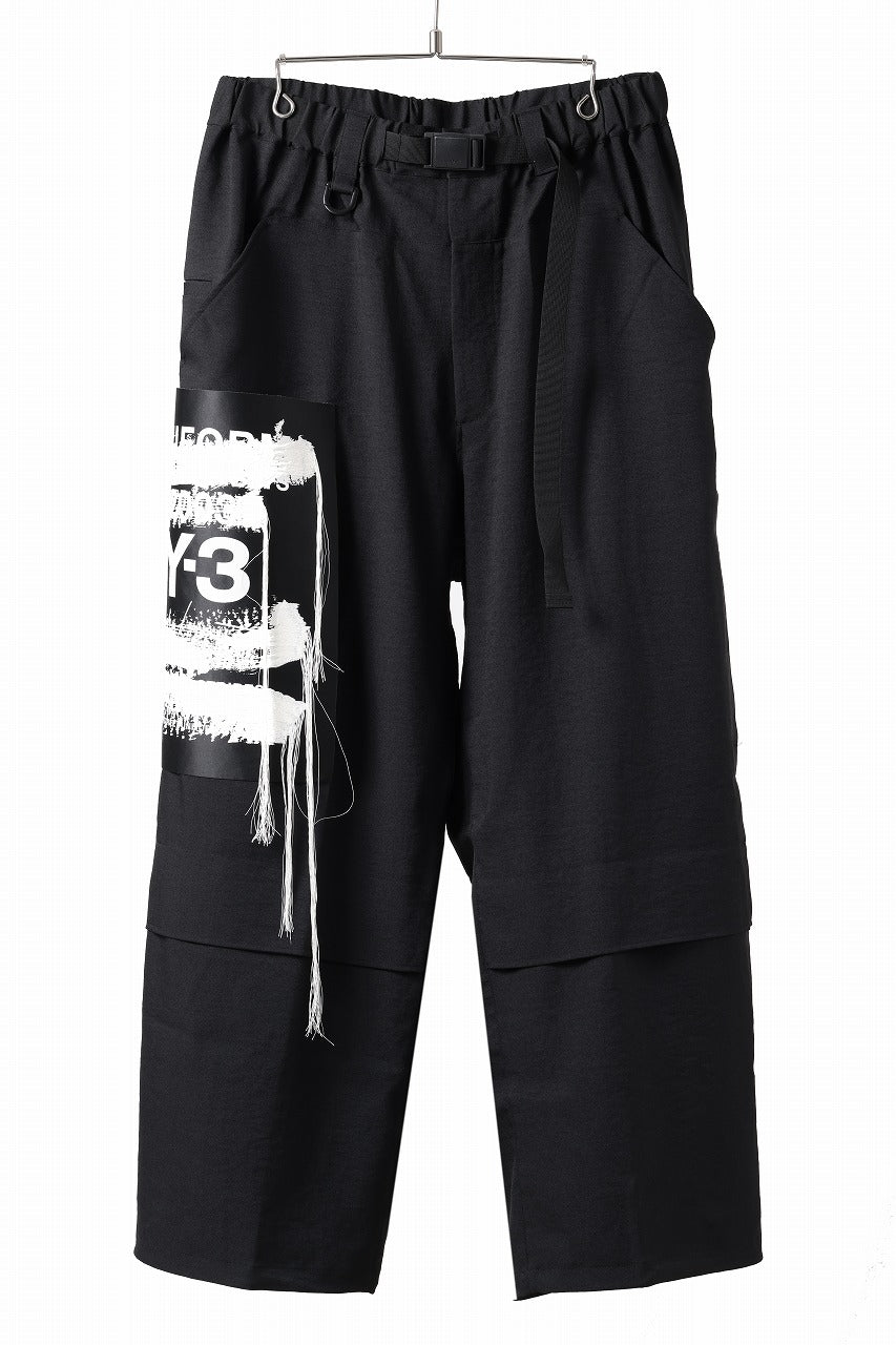 Y-3 Yohji Yamamoto SPORTS UNIFORM PATCH PANTS (BLACK)