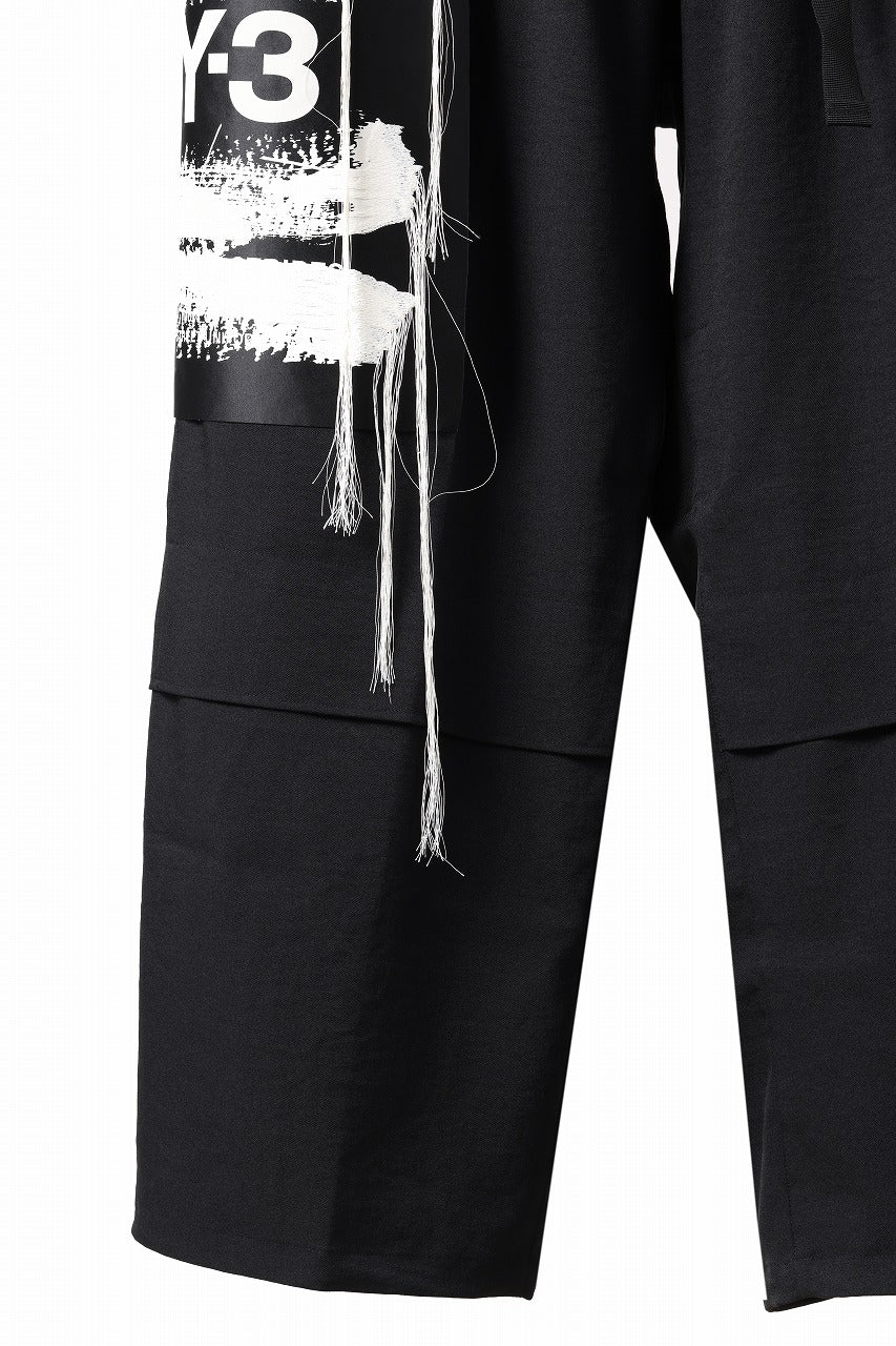 画像をギャラリービューアに読み込む, Y-3 Yohji Yamamoto SPORTS UNIFORM PATCH PANTS (BLACK)