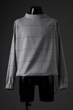 画像をギャラリービューアに読み込む, N/07 exclusive MOCK NECK PULLOVER / WINDOWPANE CHECK TR TWILL (GREY)