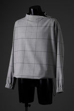 画像をギャラリービューアに読み込む, N/07 exclusive MOCK NECK PULLOVER / WINDOWPANE CHECK TR TWILL (GREY)