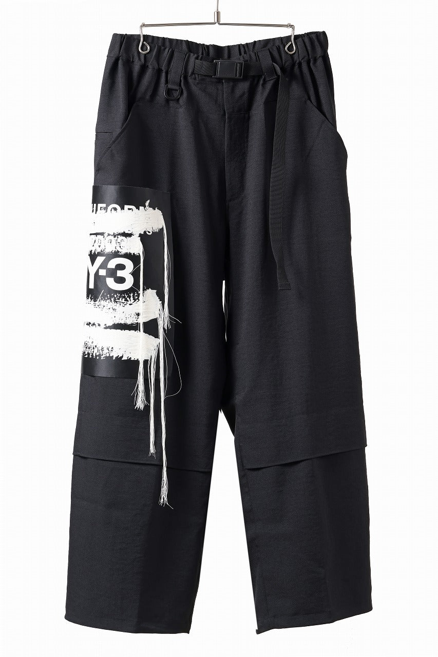 Y-3 Yohji Yamamoto SPORTS UNIFORM PATCH PANTS (BLACK)