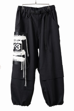 画像をギャラリービューアに読み込む, Y-3 Yohji Yamamoto SPORTS UNIFORM PATCH PANTS (BLACK)