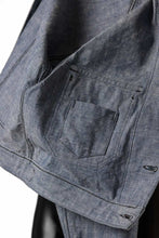 Load image into Gallery viewer, KLASICA VOLT (DS ver.) FRENCH ELECTRICIAN WORK JACKET / DEAD STOCK  HEAVY DUNGAREE (OLD BLUE)