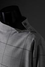 画像をギャラリービューアに読み込む, N/07 exclusive MOCK NECK PULLOVER / WINDOWPANE CHECK TR TWILL (GREY)