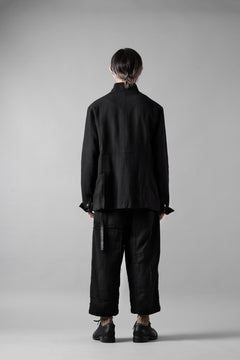 画像をギャラリービューアに読み込む, Aleksandr Manamis exclusive Bias Front Cropped Pant / Mesh Linen (BLACK)
