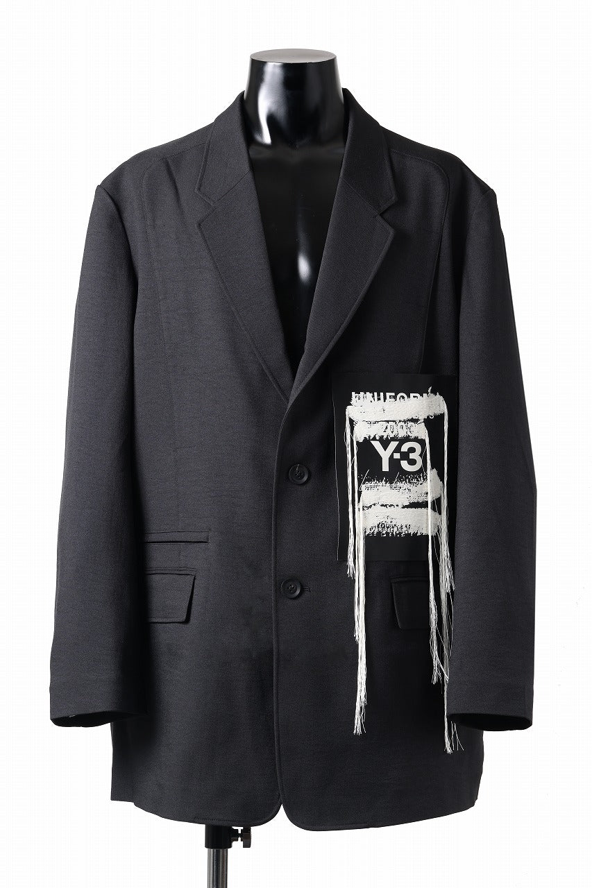 Y-3 Yohji Yamamoto SPORTS UNIFORM PATCH BLAZER (BLACK)