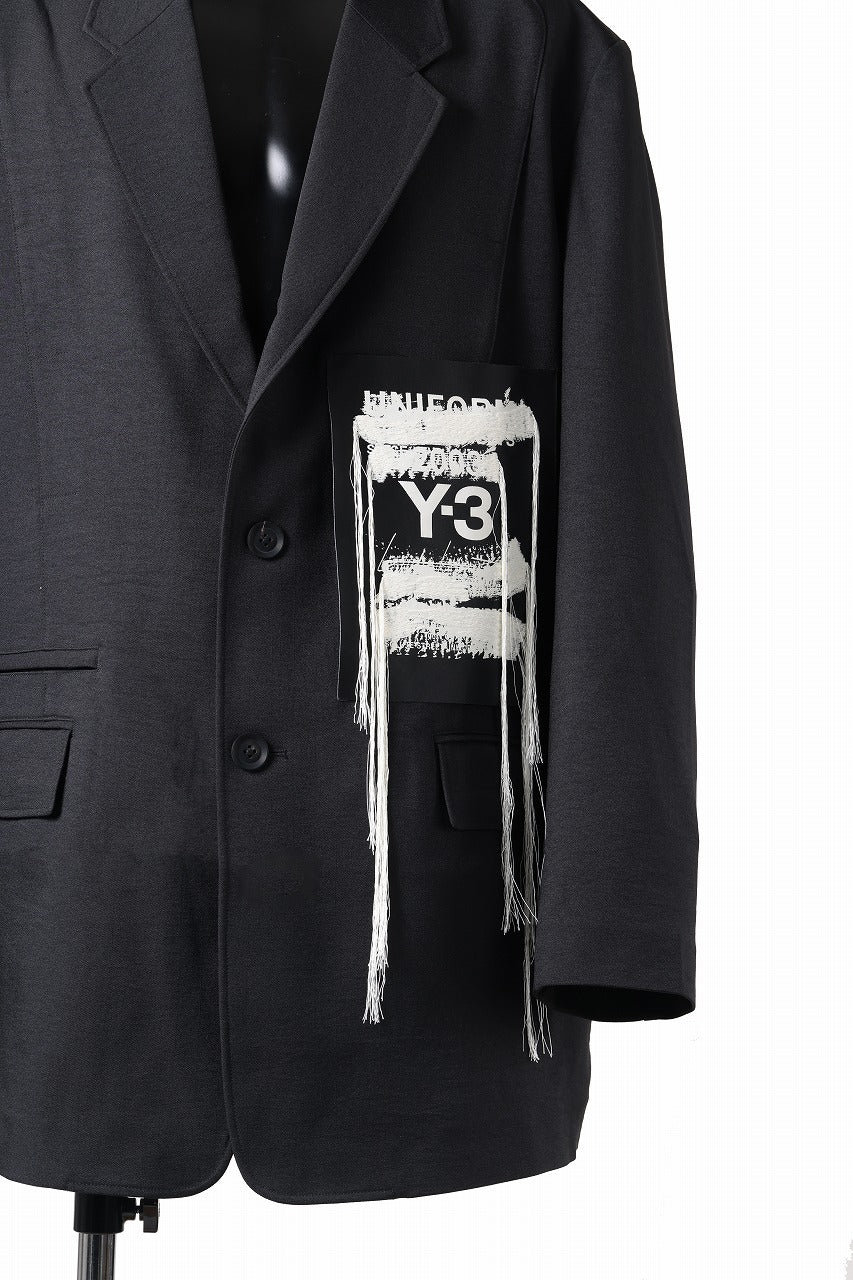 Y-3 Yohji Yamamoto SPORTS UNIFORM PATCH BLAZER (BLACK)