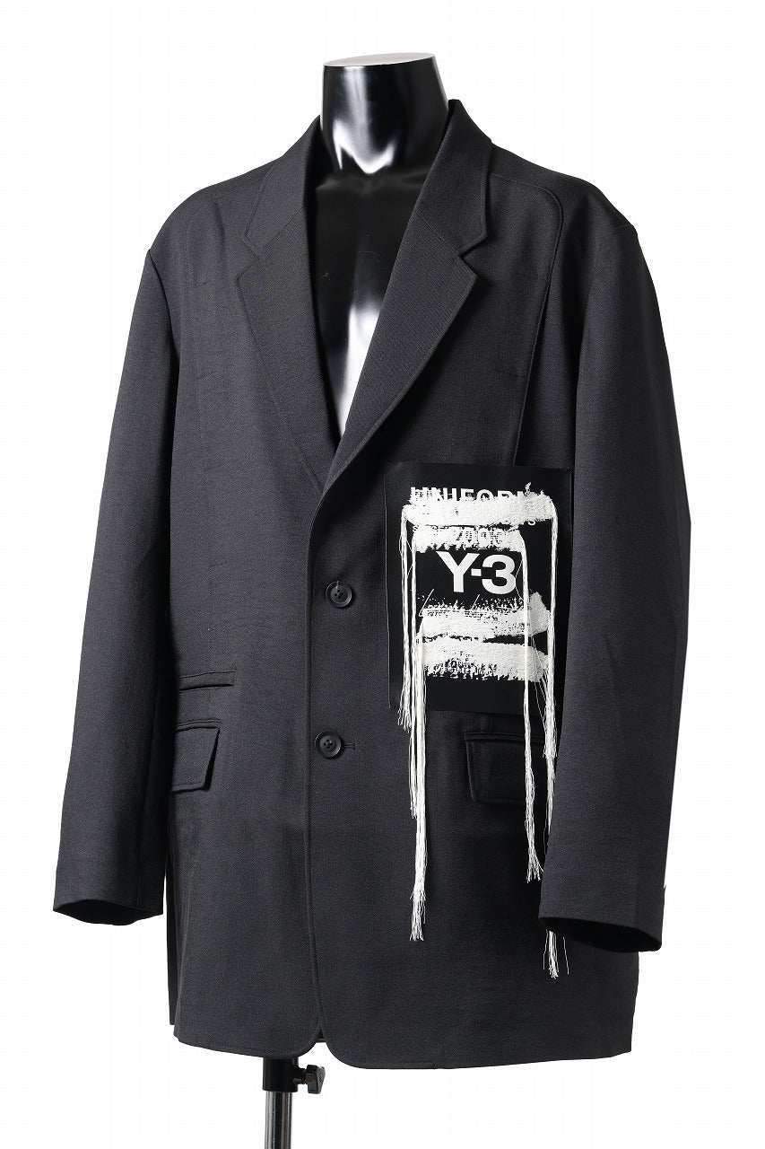 Y-3 Yohji Yamamoto SPORTS UNIFORM PATCH BLAZER (BLACK)