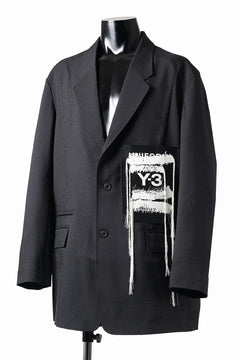 画像をギャラリービューアに読み込む, Y-3 Yohji Yamamoto SPORTS UNIFORM PATCH BLAZER (BLACK)